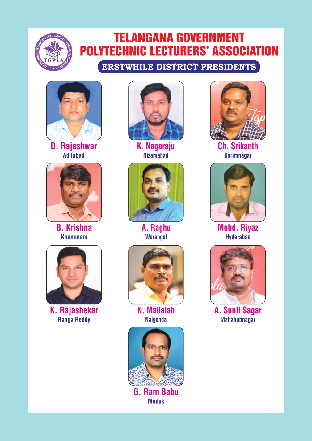 Erstwhile District Presidents